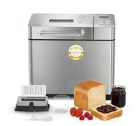 AIRFISH 19-in-1 macchina per il pane Intelligente con Dispenser Automatico per gli Ingredienti, Programma Senza Glutine, 1000g/750g/500g, 15h Timer, Finestra di Visualizzazione, Acciaio Inossidabile