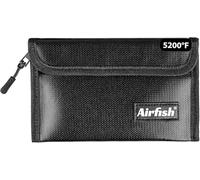 Airfish Borsa per denaro ignifuga, 12,7 x 20,3 cm, impermeabile, con cerniera, piccola borsa per contanti ignifuga, per oggetti di valore