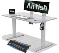 Airfish Scrivania regolabile in altezza, 120 x 60 cm, con presa USB, scrivania regolabile in altezza, elettrica con funzione memoria, 73 - 118 cm, grigio