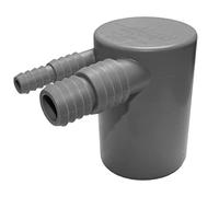 Airfit Doppio angolo di collegamento per lavatrice e asciugatrice a condensa DN 40, grigio