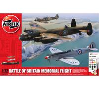 AIRFIX 1/72 KIT AEREO BATTLE OF BRITAIN MEMORIAL FLIGHT MODELLINO AUTO STATICO