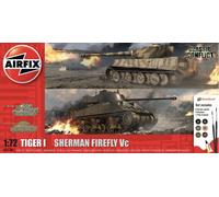 Airfix 50186 Classic Conflict Tiger 1 Vs Sherman Firefly 1:72 Modello Kit