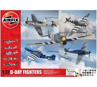 Airfix 50192 D-Day Fighters Set Regalo Model Kit In Scala 1:72