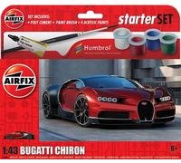 Airfix- Set Regalo per avviamento Bugatti Chiron 1:43 Supercar Kit Modello in pl