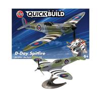Quickbuild- Airfix D-Day Spitfire Modello, Multicolore, J6045 Guerra