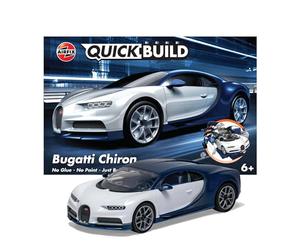 Airfix QUICKBUILD - Kit di costruzione per auto Bugatti Chiron per bambini dai 6 anni in su, giocattoli da costruzione per ragazzi e ragazze, senza colla, kit di modelli classici in plastica