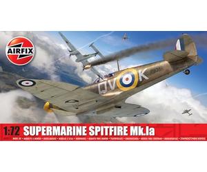 Airfix Set di Modelli Standard, A01071C Supermarine Spitfire MkIa Kit di Modellismo, Kit Modello di Aereo in Plastica per Adulti e Bambini 8, Il Set Include Sprue, Modello in Scala 1:72