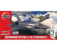 Airfix - Supermarine Spitfire & F-35B Lightning II Then and Now Model Set, 1/72,