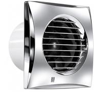 Airflow Aria Quiet 100HT Ventilatore Aspiratore da Bagno con Sensore di Umidità - 97 m³/h - Cromato