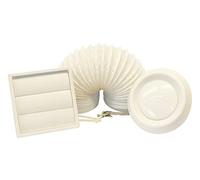 Airflow av150kt-9041185 Inline kit tubo flessibile, bianco, set di 4 pezzi