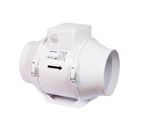 Airflow® Aventa 100T Ventilatore Estrattore In-Linea con Timer Regolabile (2-30 Minuti) - Condotto da 100mm - Funzionamento a Due Velocità, 21W, Portata d’Aria 40-52 l/s, IPX4, Garanzia di 3 Anni
