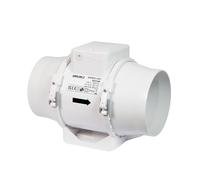 Airflow Aventa 125T Ventilatore In-Linea con Timer, 23W, 2 Velocità, 61-78 l/s, Design Compatto 190×246×136 mm, Compatibile con Condotti da 125 mm, Garanzia 3 Anni