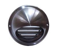 Airflow® Bocchetta da Parete 100mm Acciaio Inox 304/2B con Lamelle e Rete Antinsetti - Copertura Resistente per Aspirazione e Scarico - Include Sigillante, Viti e Canalina