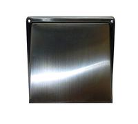 Airflow® Bocchetta da Parete Quadrata 125mm in Acciaio Inox con Sportello a Gravità - Copertura Resistente per Ventilazione Commerciale, Industriale e Domestica - Con Viti Inox