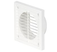 Airflow® Copertura Esterna per Ventilazione da Parete - Griglia in Plastica Bianca per Condotti da 125 mm - Uscita Aria Resistente alle Intemperie - 187 mm x 187 mm
