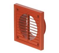 Airflow® Copertura Esterna per Ventilazione da Parete - Griglia in Plastica Terracotta per Condotti da 125 mm / 5" - Uscita Aria Resistente alle Intemperie - 187 mm x 187 mm