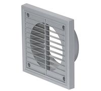 Airflow® Copertura Esterna per Ventilazione da Parete - Griglia Rotonda in Plastica Grigia per Condotti da 150 mm / 6" - Uscita Aria Resistente alle Intemperie - 187 mm x 187 mm