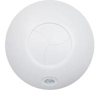 Airflow iCON 30 Extractor Fan 100mm/4 - Flow Rate 33 l/s, 10.7W - Quiet Iris Backflow Damper - Optional Humidity, PIR and Timer Modules - 3-Year Warranty