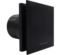 QuietAir QT100 T - Aspiratore da bagno nero, certificato QuietMark, ultra silenzioso, 25 dB, risparmio energetico, avvio automatico e timer regolabile, funzionamento a 2 velocità, IP45, garanzia di 3