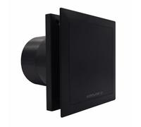 Airflow QT100HT Ventilatore Estrae Fumi per Bagno - Silenzioso a 25 dB, Efficiente Energetico 5W, Umidità Regolabile 60-90% RH, Due Velocità (21/25 l/s), Controllo Timer, IP45, Garanzia di 3 Anni