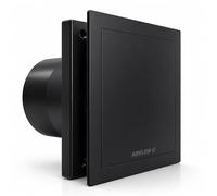 Airflow QT100T Nero Ventilatore Estrattore Bagno, 25 l/s, 100 mm | Ingegneria Tedesca, QuietMark 25 dB, Avvio Automatico e Timer Regolabile, 2 Velocità, IP45, Garanzia 3 Anni