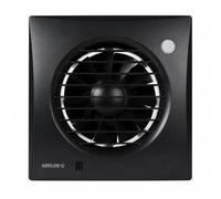Airflow Ventilatore Aspiratore Bagno con Sensore di Movimento PIR e Timer - Ø100 mm - 27 l/s - 25 dB - Attivazione Automatica - IP45 - 7,5 W Basso Consumo - Aria Quiet 100 MST Nero - 2 Anni