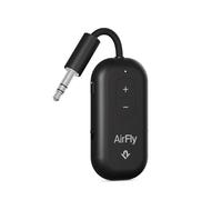 AirFly Pro 2 - Adattatore Bluetooth per aereo, coppia 2 AirPods o cuffie wireless - Trasmettitore e ricevitore Bluetooth AUX da 3,5 mm per auto, barche, tapis roulant, TV, accessori essenziali da