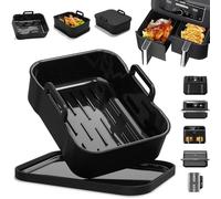 Airfryer Accessori per Ninja AF400EU AF451EU AF500EU SL400EU AF180EU Philips COSORI Airfryer stampo in silicone con coperchio per friggitrice ad aria calda accessori senza BPA e lavabile in