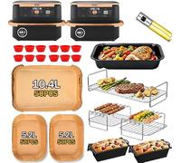 Airfryer - Accessorio per friggitrice ad aria calda Ninja Foodi FlexDrawer Dual Zone AF500EU 10,4 l, griglia #304 in acciaio inox, carta da forno, teglia da forno, accessorio per friggitrice ad aria