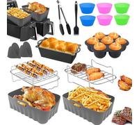 Airfryer Stampo in Silicone per Philips Essential 4,1L (HD9252, HD9200, HD9255), Accessorio per friggitrice ad Aria Calda (per Ninja AF400EU Grigio)