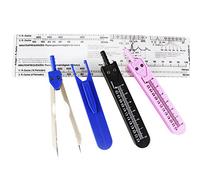Airgoesin Calibri ECG ECG con righello per elettrocardiogramma disegno divisore con righello extra, colori assortiti, 3 pezzi/confezione
