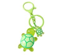 AIRHSKWI 3D tartarughe ciondolo portachiavi a forma di animale accessorio moda decorazione borsa tartaruga donna, Lega d'acciaio, penna, tessuto
