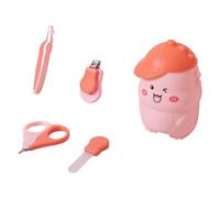 AIRHSKWI Baby Grooming Set Delicato e Preciso Neonato Bambino Forbici Pinzette Affilatura Stick Unghie Trimmer Strumenti, tessuto/piuma