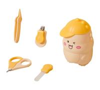 AIRHSKWI Baby Grooming Set Delicato e Preciso Neonato Bambino Forbici Pinzette Affilatura Stick Unghie Trimmer Strumenti, tessuto/piuma