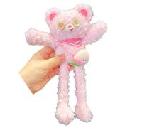 AIRHSKWI Fuzzy Bear Portachiavi Ornamento Orso Portachiavi Telefono Appeso Pendenti Auto Charm Decorazione per Amico, tessuto/piuma
