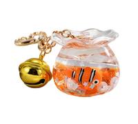 AIRHSKWI LiquidKey - Portachiavi decorativo a forma di tazza divertente, elegante, per individui alla moda, tessuto/piuma