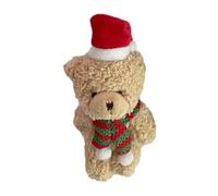 AIRHSKWI Ornamento dell'orso di Natale Decorazione di Natale Ciondolo Albero di Natale Fine Artigianato Posa Regolabile Orso Charm per bambini, tessuto/piuma
