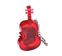AIRHSKWI Piccolo violino Music Box Ciondolo Elegante Appeso Ornamento Vintage Music Box Portachiavi Ciondolo Adatto per gli amanti della musica, Acciaio legato/piuma/panno
