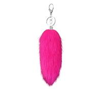 AIRHSKWI Portachiavi a forma di coda di animale, lungo 16 cm, con pelliccia sintetica, accessorio per borsa, telefono, decorazione e accessori per chiavi dell'auto, pelliccia artificiale