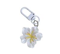 AIRHSKWI Portachiavi a forma di fiore delicato con ciondolo per borsa, alla moda, in acrilico, per aggiungere un tocco a qualsiasi borsa