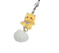 AIRHSKWI Portachiavi con ciondolo a forma di gatto in resina robusta, per ragazze, alla moda, bel portachiavi decorativo per zaino o borsa, Resina