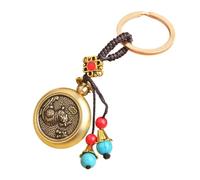 AIRHSKWI Portachiavi fatto a mano con motivo animale, accessorio in ottone, adatto per prosperità e pace, decorazioni per la casa, Ottone