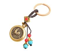 AIRHSKWI Portachiavi fatto a mano con motivo animale, accessorio in ottone, adatto per prosperità e pace, decorazioni per la casa, Ottone