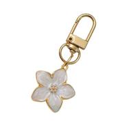 AIRHSKWI Portachiavi in lega con ciondolo delicato a forma di fiore, alla moda, per aggiungere un tocco a qualsiasi borsa, Lega