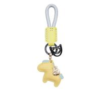 AIRHSKWI Portachiavi in pelle fatto a mano che simboleggia buona fortuna e prosperità ciondolo a forma di cavallo portachiavi per coppie e proprietari di auto, Green pony, Acciaio legato/piuma/panno