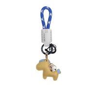 AIRHSKWI Portachiavi in pelle fatto a mano che simboleggia buona fortuna e prosperità ciondolo a forma di cavallo portachiavi per coppie e proprietari di auto, Dark pink pony, Acciaio legato/piuma