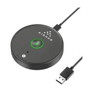 AIRHUG Microfono USB senza altoparlante, microfono per computer desktop, pulsante mute con indicatore LED, riduzione del rumore AI, plug & play, condensatore omnidirezionale per PC, laptop, per