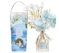 Airkeep Diffusore di Profumo Ambiente con Bastoncini 120ml - Ocean Mist& Sea Salt - Diffusore Decorativo con Fiori - Idea Regalo Donna & Casa Nuova - Elegante Decorazione Casa