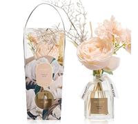 Airkeep Diffusore di Profumo Ambiente con Bastoncini 120ml - Vanilla Musk- Diffusore Decorativo con Fiori - Idea Regalo Donna & Casa Nuova - Elegante Decorazione Casa