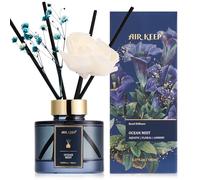 Airkeep Profumatore per Ambienti 150ml, Ocean Mist Reed Diffuser Set, Rose Diffusore Profumo Ambiente, Diffusore di Fragranze per Bagno, Appartamento